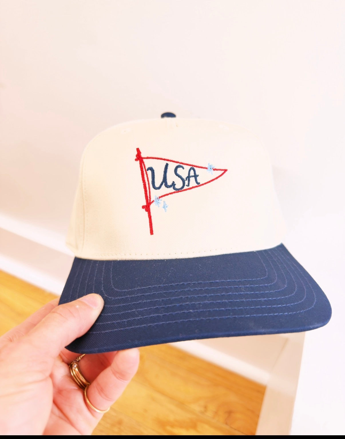 USA Pendant Flag Embroidered Hat