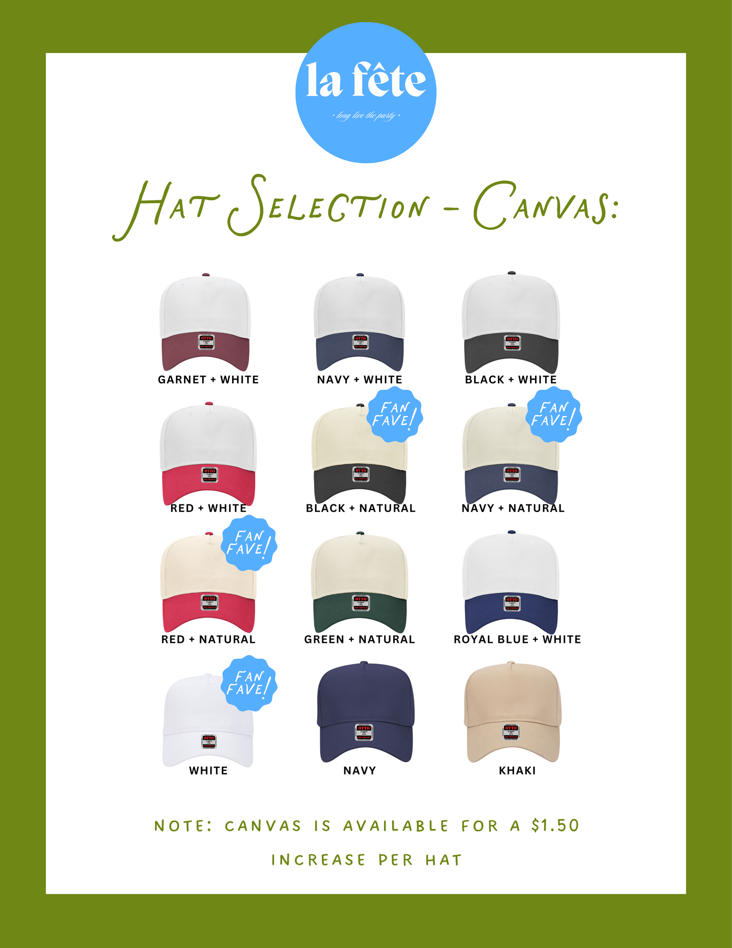 La Fête Bulk Hats!