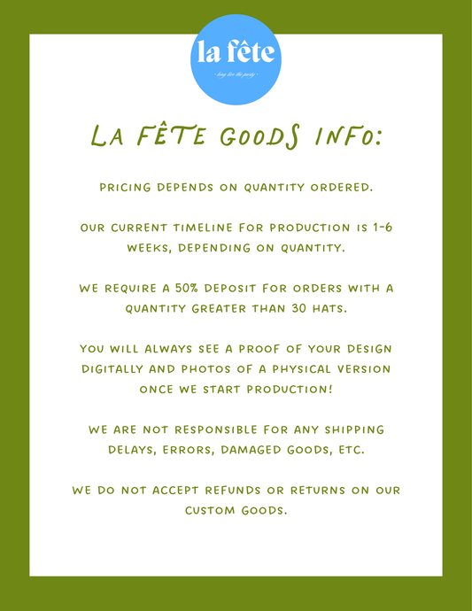 La Fête Bulk Hats!