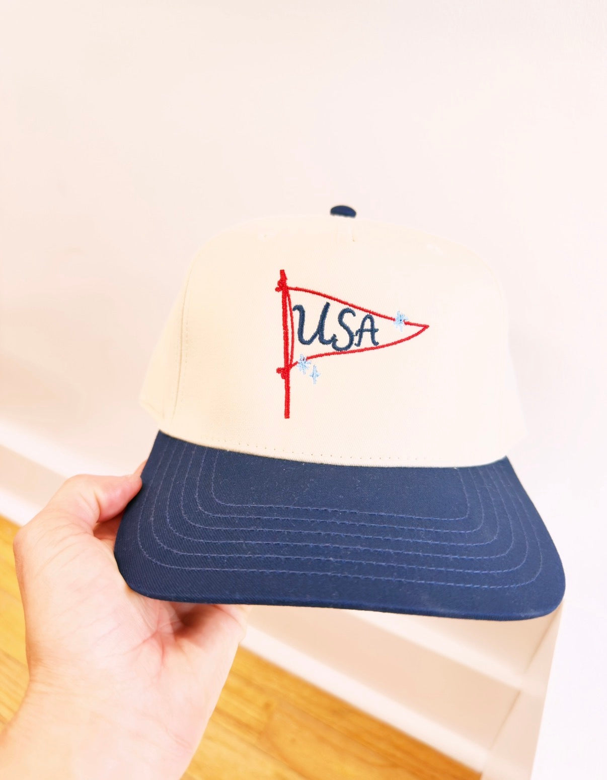 USA Pendant Flag Embroidered Hat