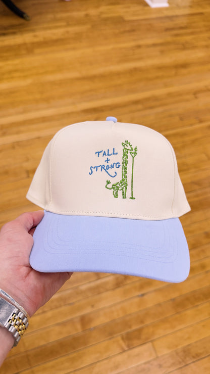 Tall + Strong Giraffe Embroidered Canvas Hat