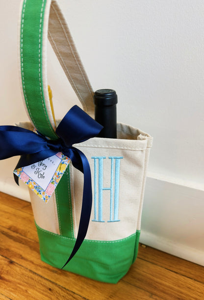 Double Bottle Canvas Wine Tote