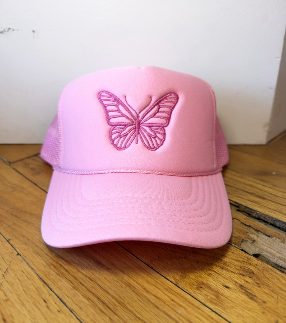 Butterfly Embroidered Trucker Hat