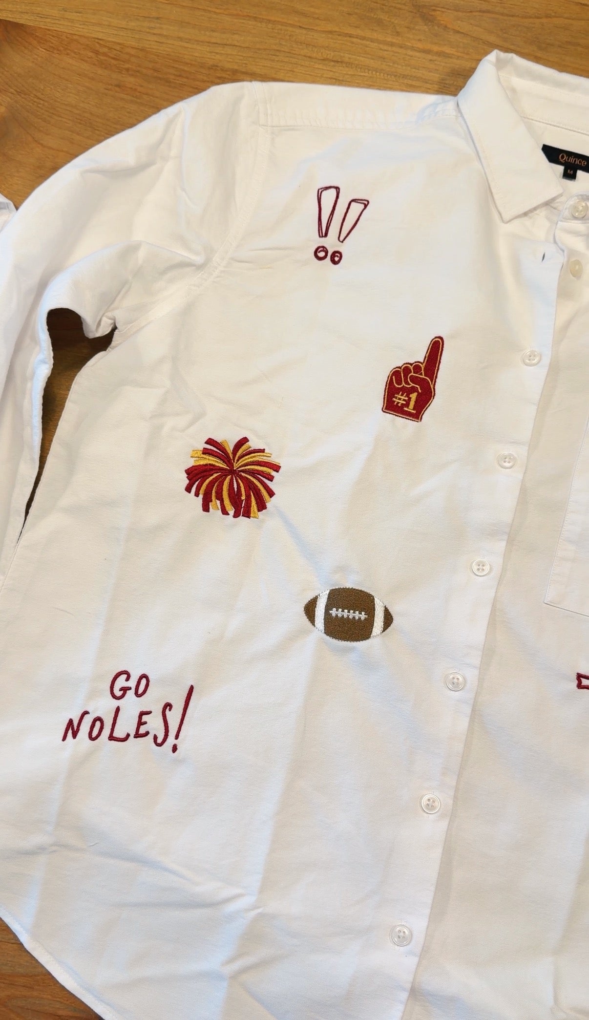 Gameday Cotton Button Down | Garnet + Gold | FSU