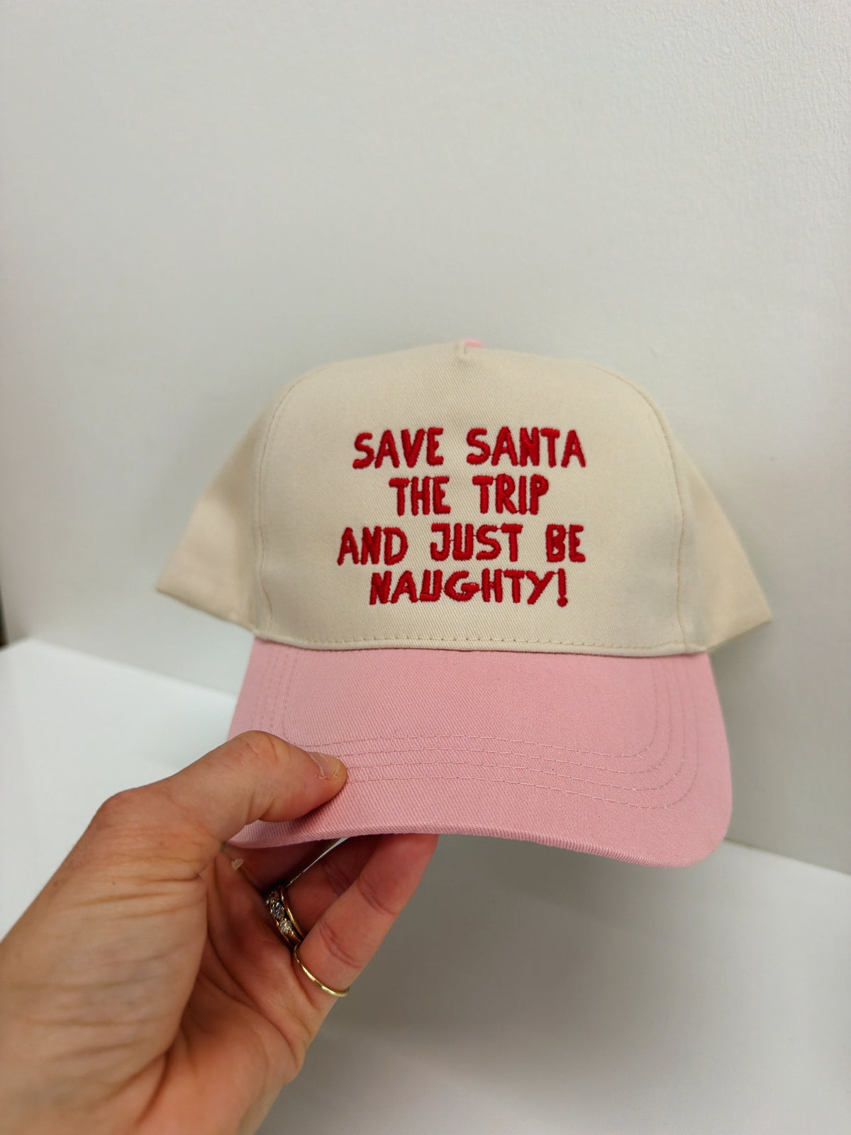 Save Santa the Trip Embroidered Hat