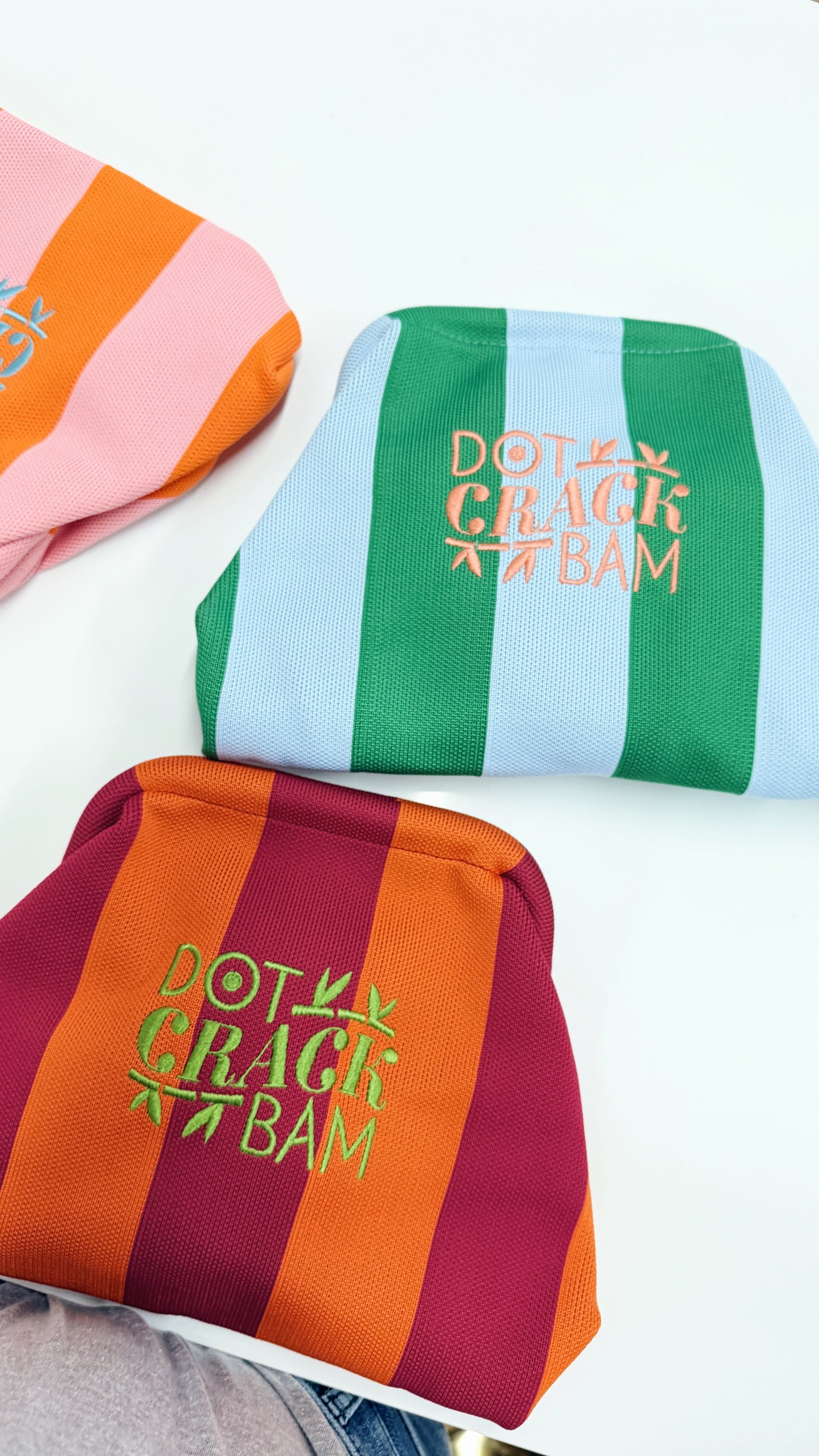 Dot Crack Bam Mahjong Tile Pouch