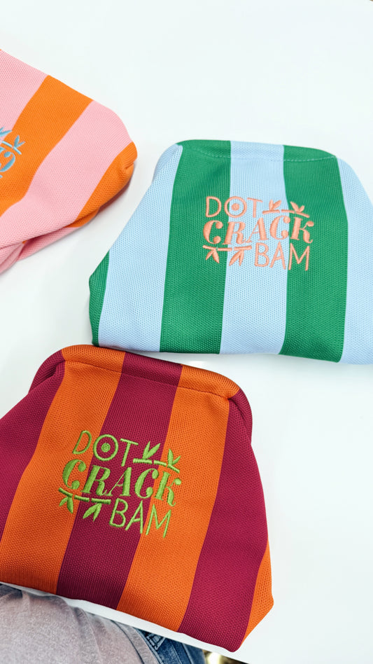 Dot Crack Bam Mahjong Tile Pouch