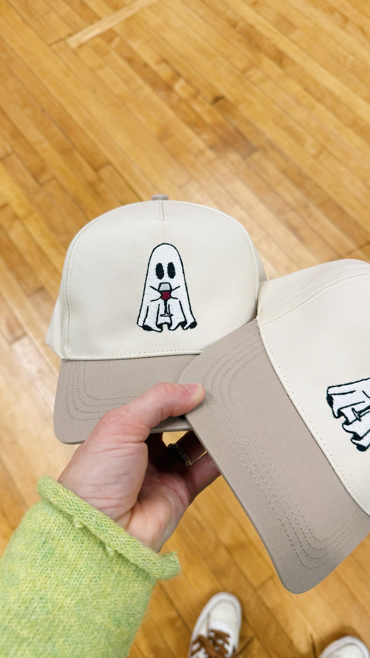 Booze Ghost Embroidered Canvas Hat