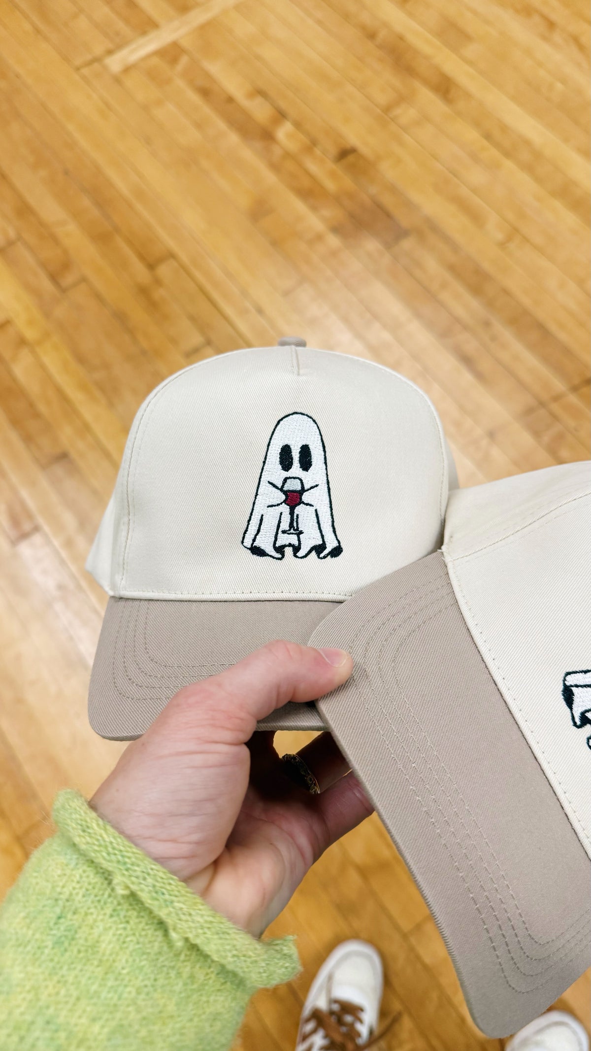 Booze Ghost Embroidered Canvas Hat