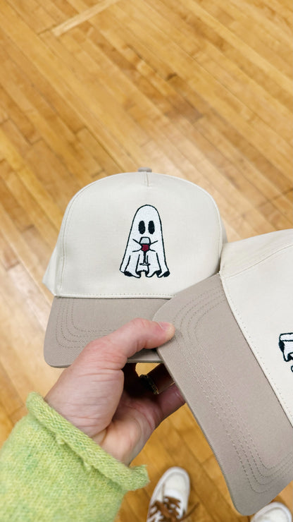 Booze Ghost Embroidered Canvas Hat
