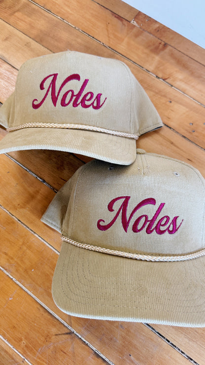 Noles Cursive Corduroy Hat