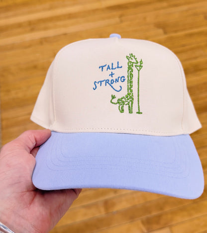 Tall + Strong Giraffe Embroidered Canvas Hat