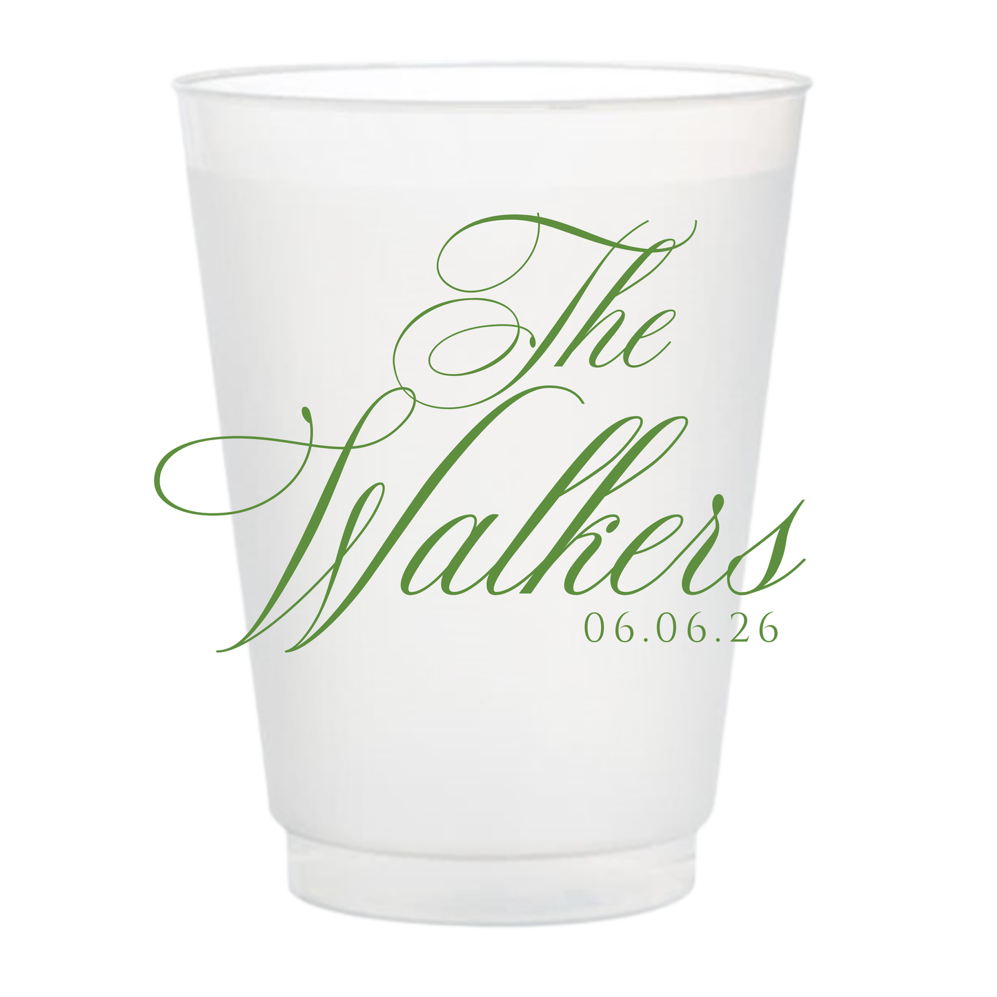 Elegant Last Names Frosted Cups