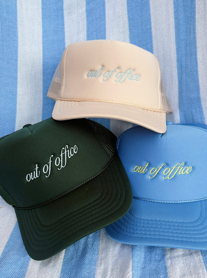 Out Of Office Embroidered Trucker Hat
