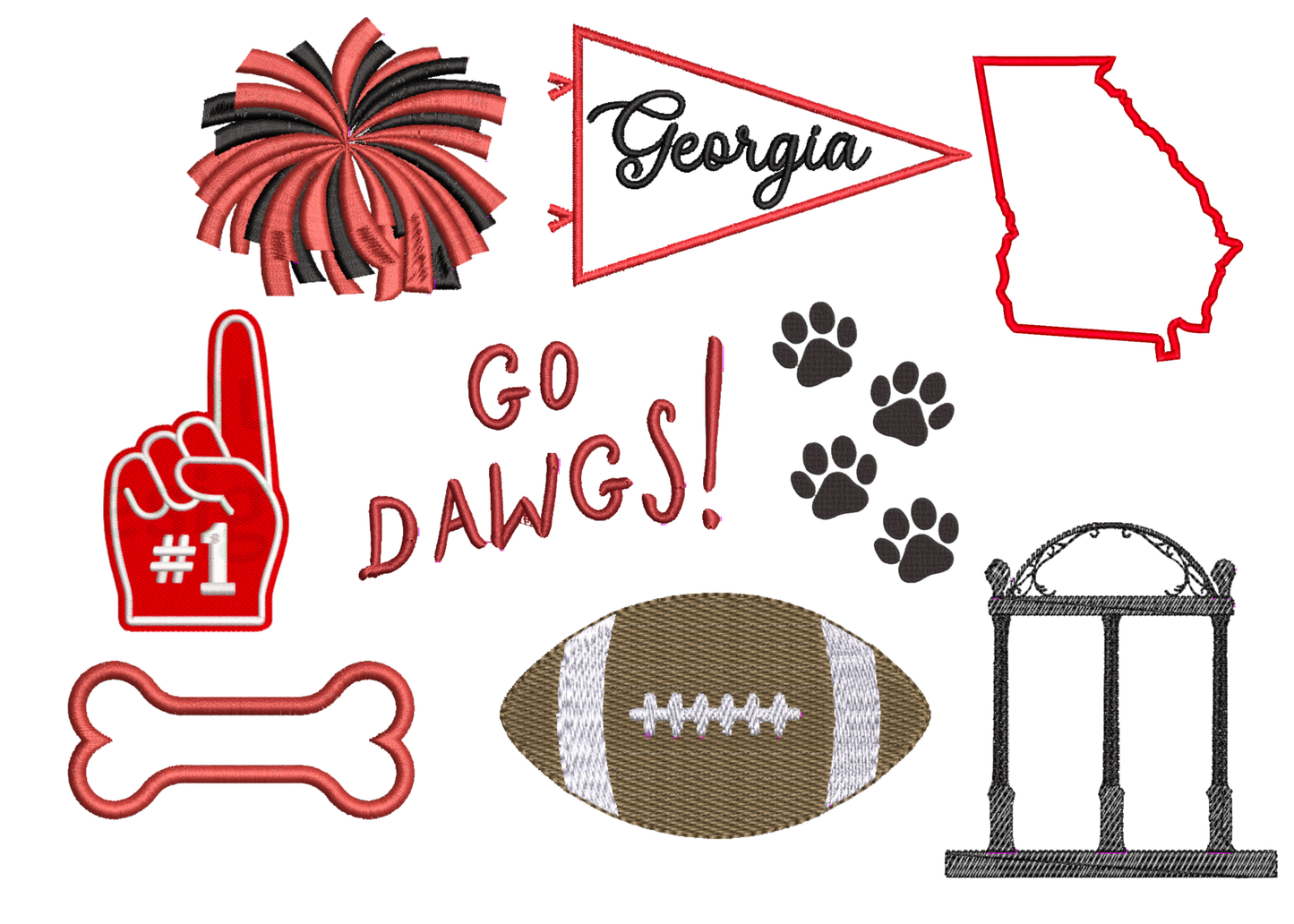 Gameday Cotton Button Down | Red + Black | UGA