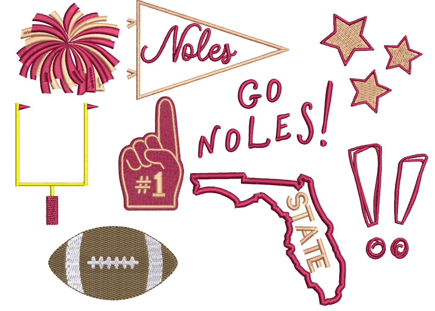 Gameday Cotton Button Down | Garnet + Gold | FSU