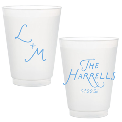 Famous Font + Doodles Frosted Cups