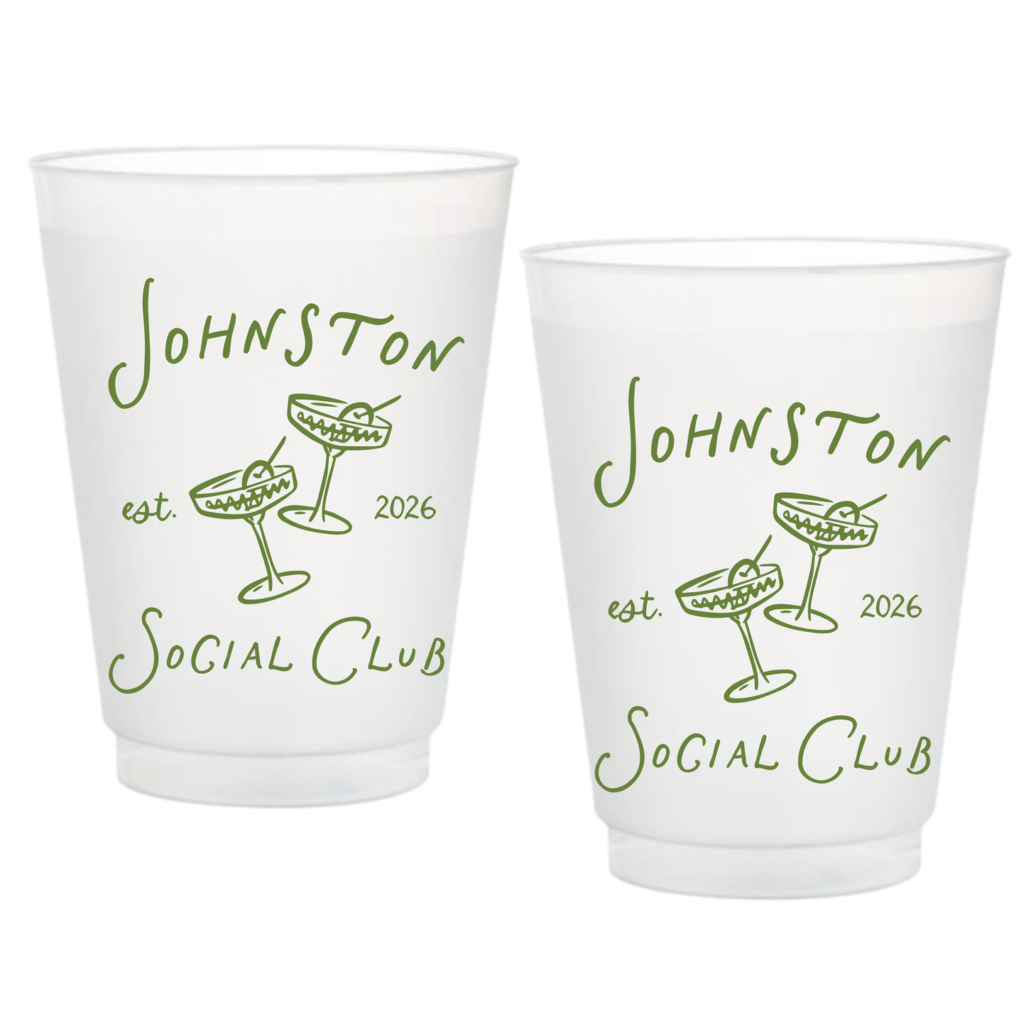 Social Club Frosted Cups