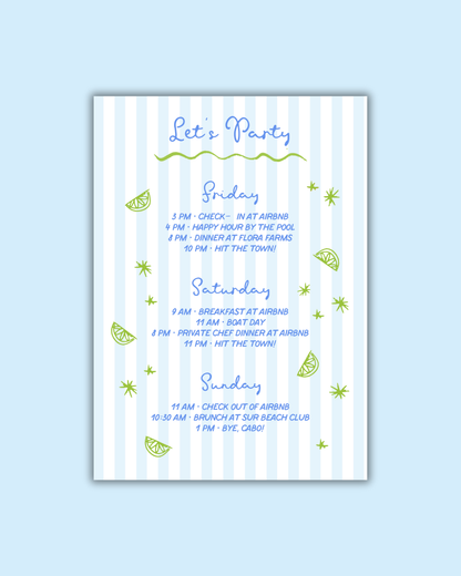 Margs and Matrimony Bachelorette Invitations