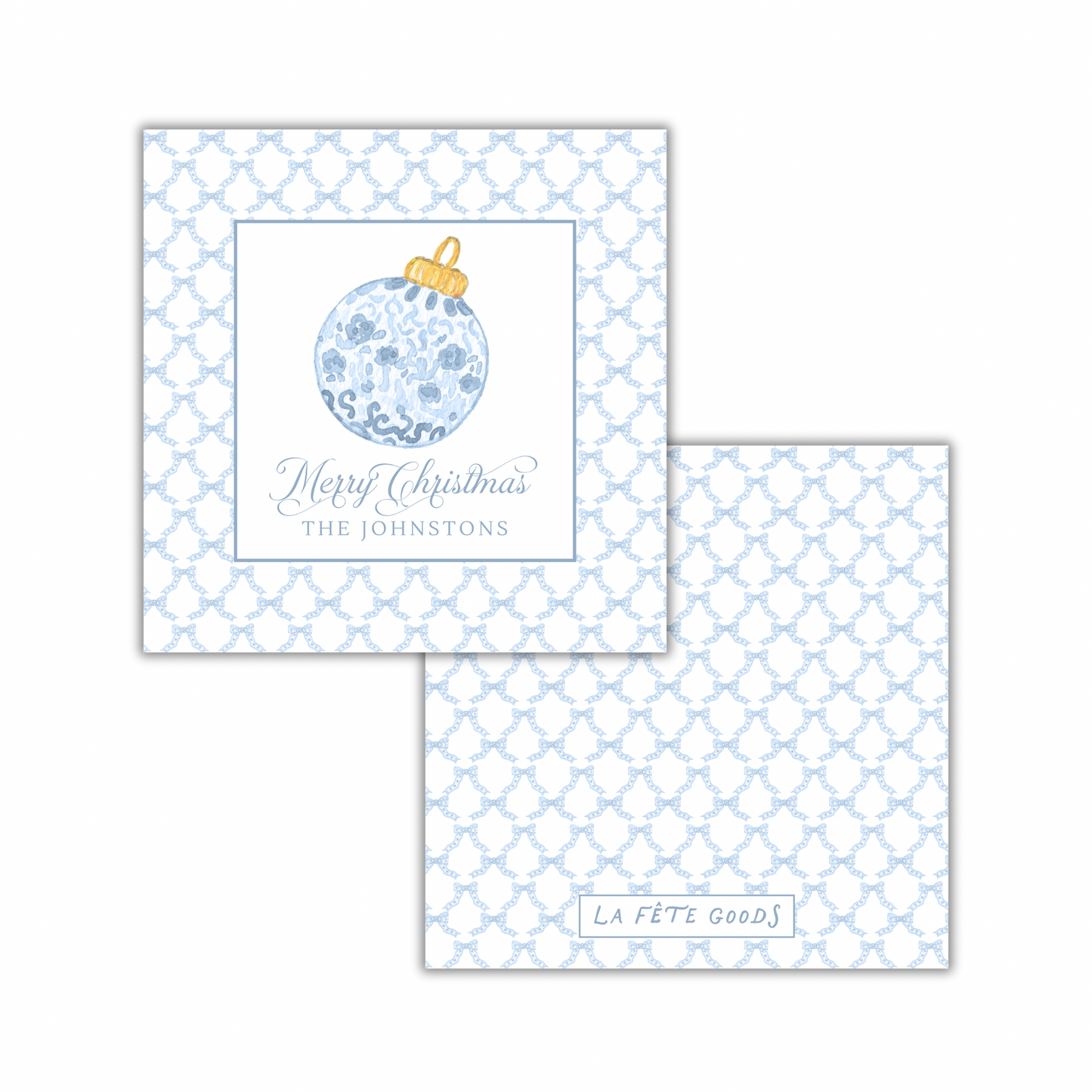 Chinoiserie Ornament Square Gift Tag