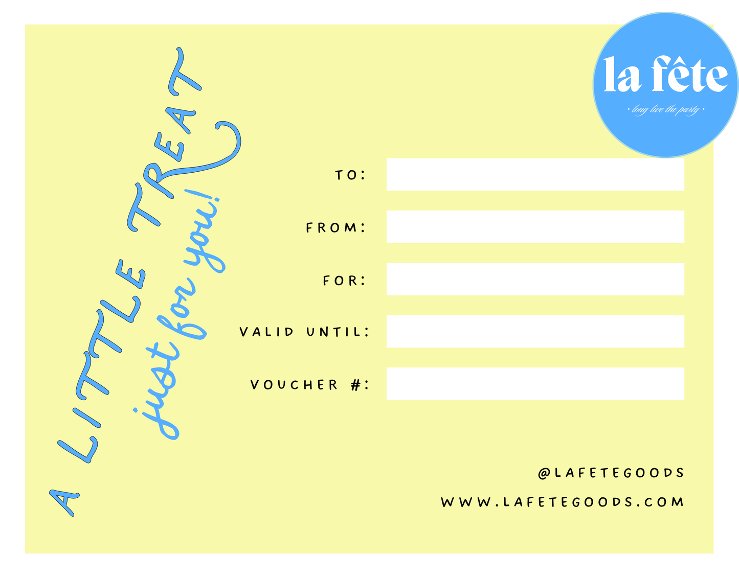 La Fête Gift Card!
