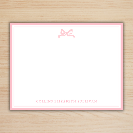 Pink Bow Stationery