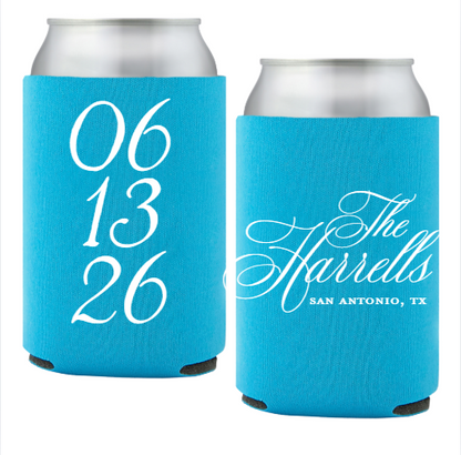Name + Date Standard Coozies