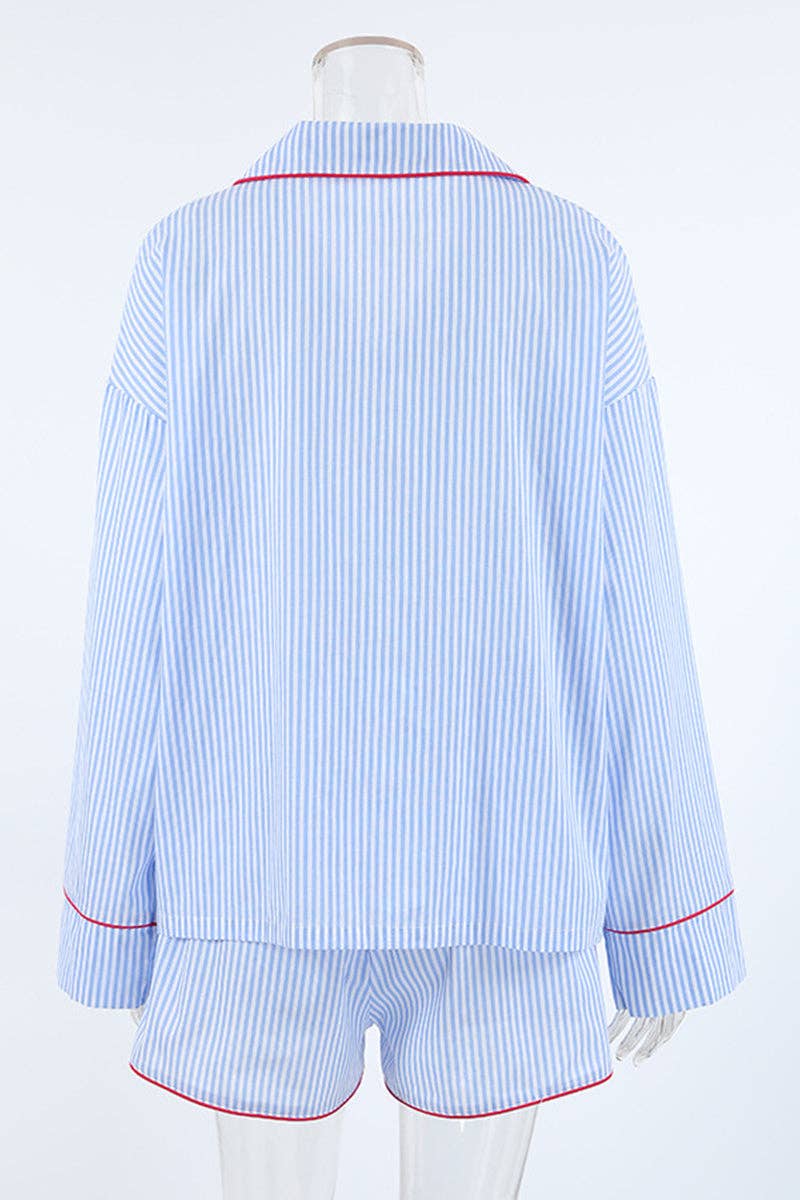 Classic Striped Pajama Short Set
