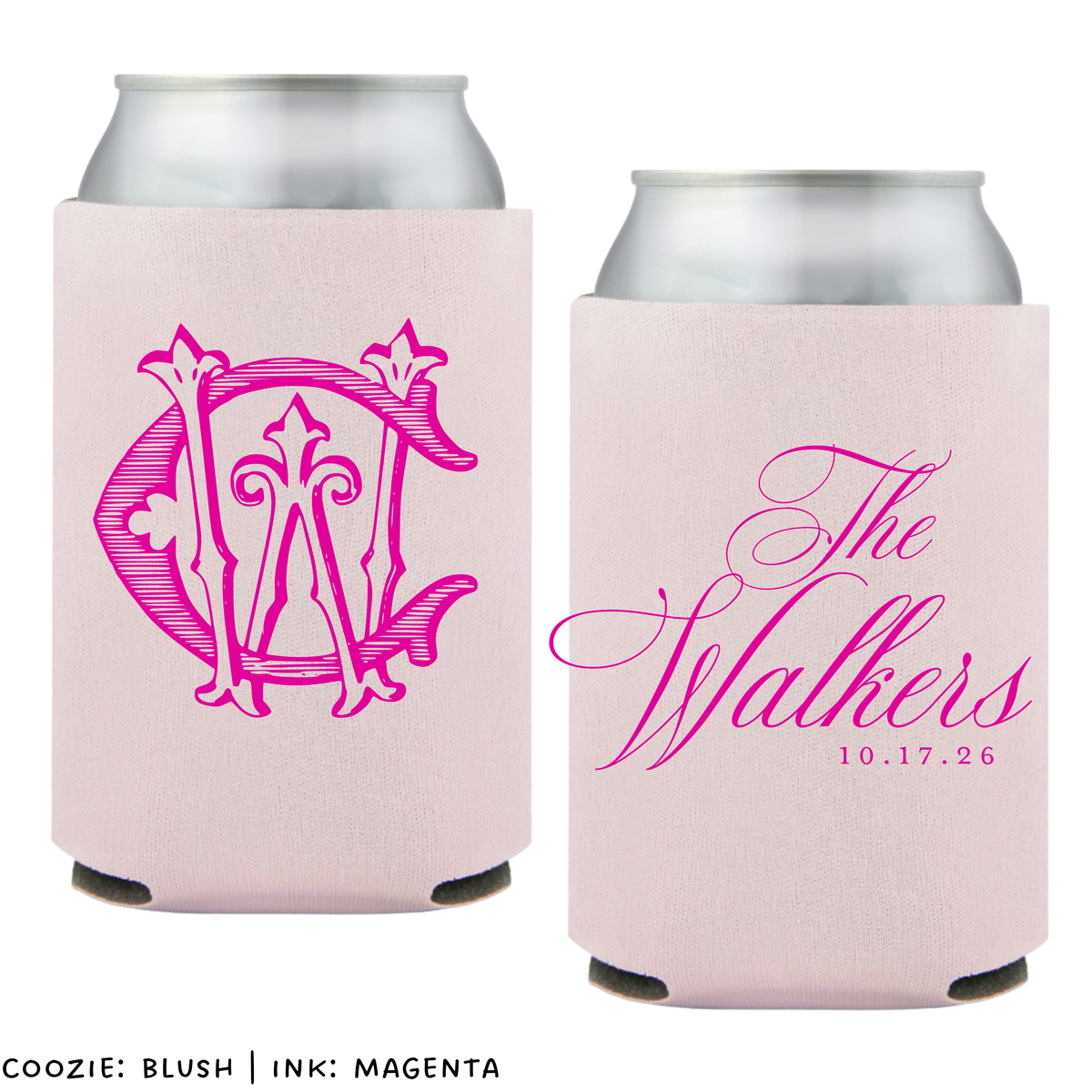 Classic Duogram Standard Foam Coozies