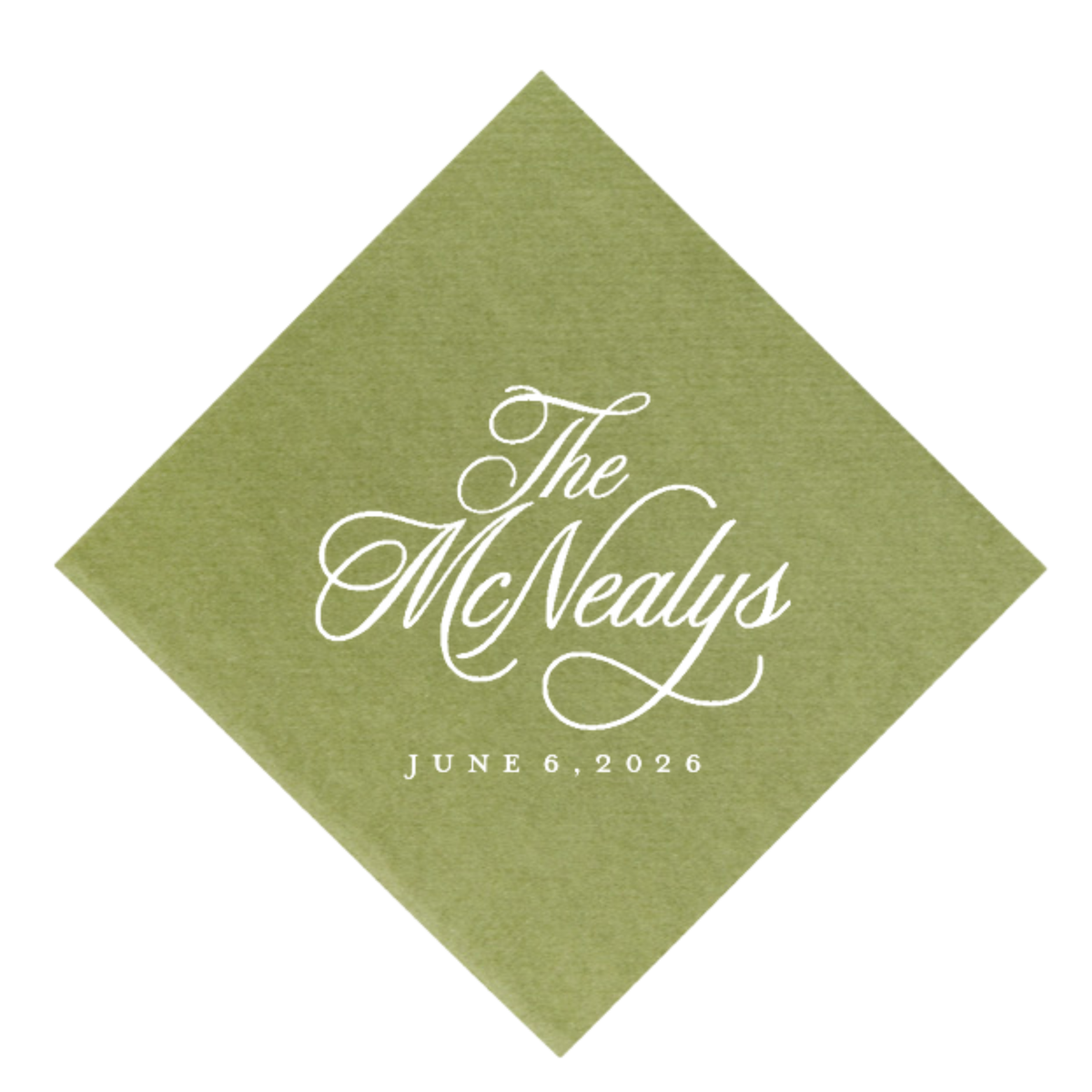 Script Last Name Linen-Like Napkins