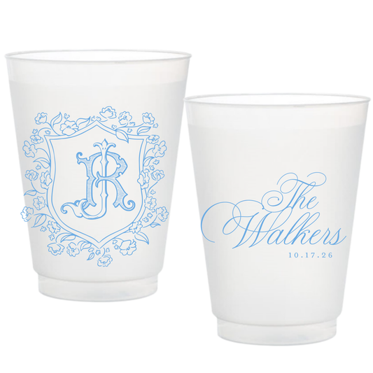 Flower Wreath Minimalistic Frosted Cups