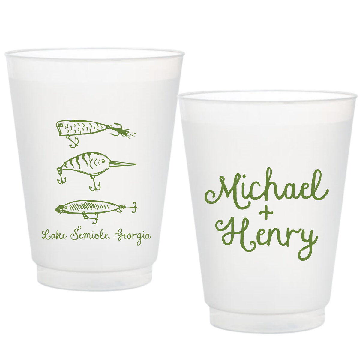 Fishing Lure Frosted Cups