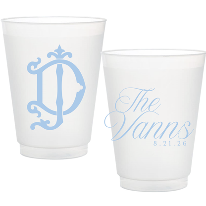 Simple Classic Duogram Frosted Cups