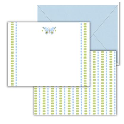 Watercolor Butterfly Flat Notecards