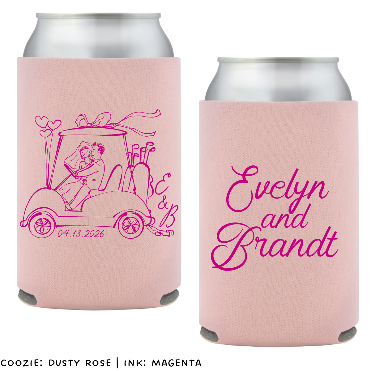 Golf Cart Standard Foam Coozies