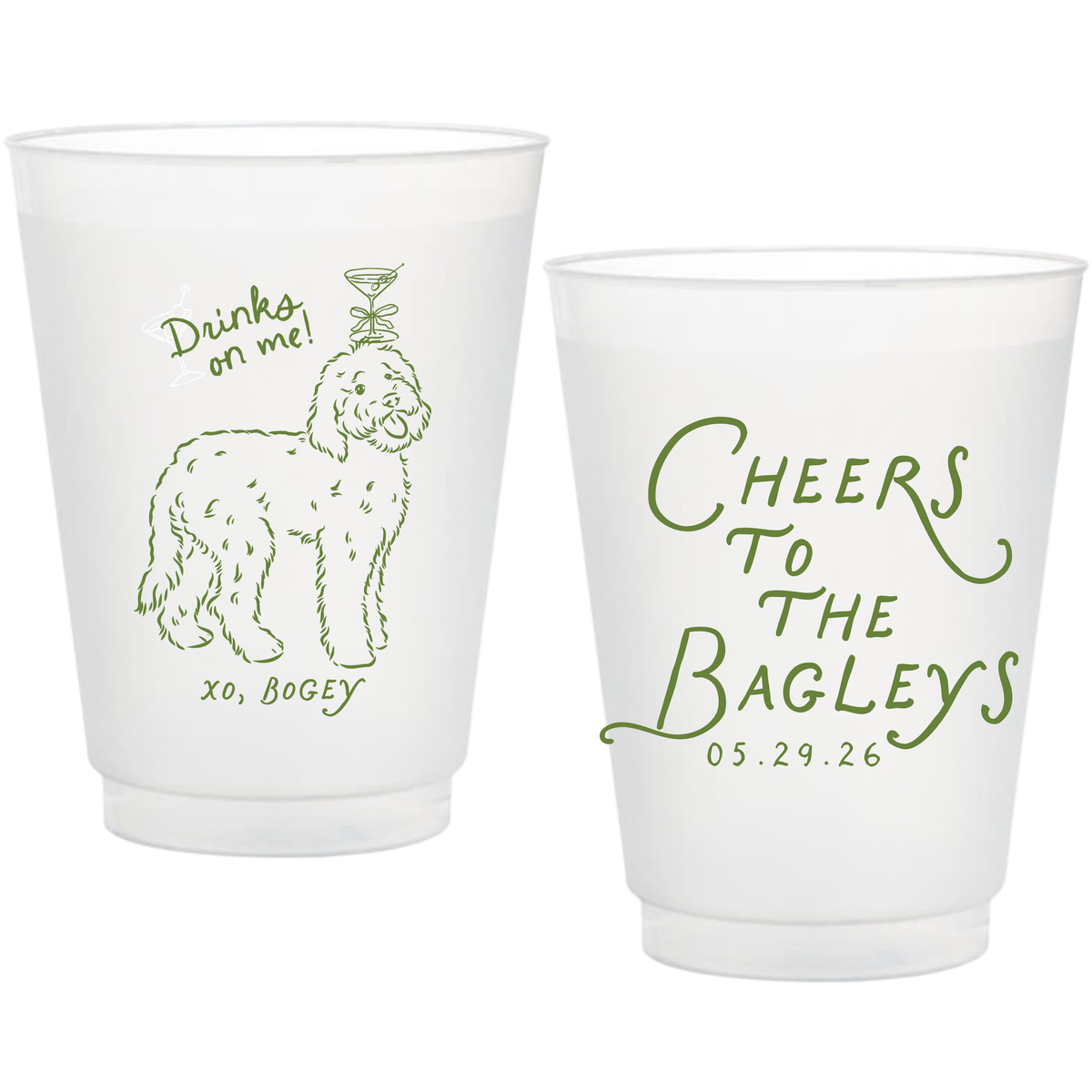 Drinks on the Pet! Frosted Cups
