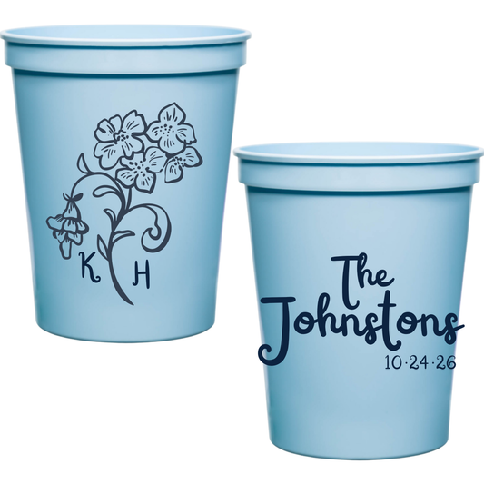 Whimsical Flower Stadium Cups