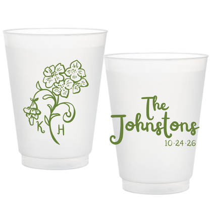 Whimsical Flower Frosted Cups