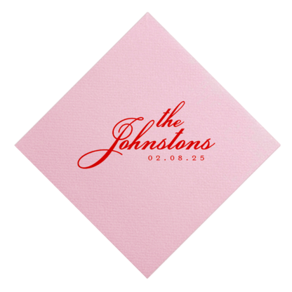 Classic Last Name Cocktail Napkins