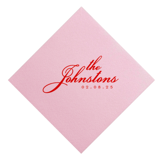 Classic Last Name Cocktail Napkins