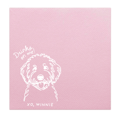 Funky Pet Outline Cocktail Napkins
