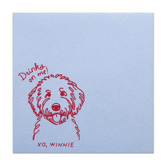 Funky Pet Outline Cocktail Napkins
