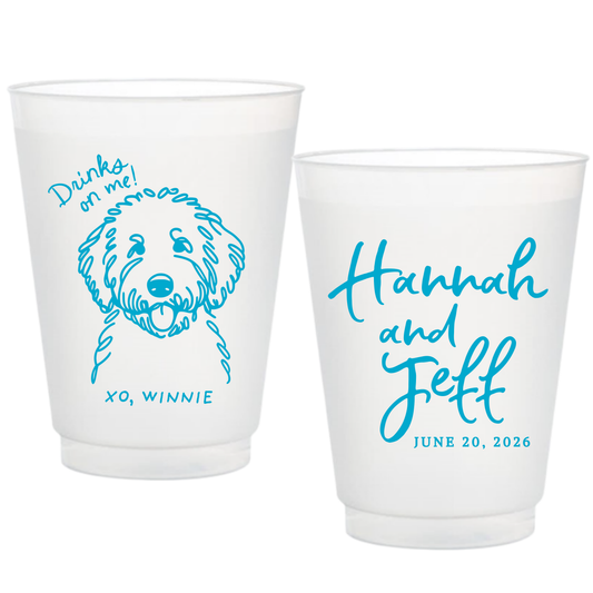 Funky Pet Outline Frosted Cups