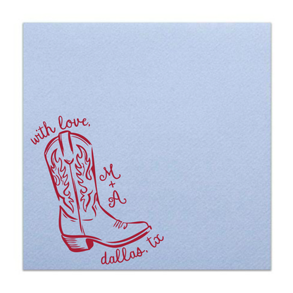 With Love, Boot Cocktail Napkins