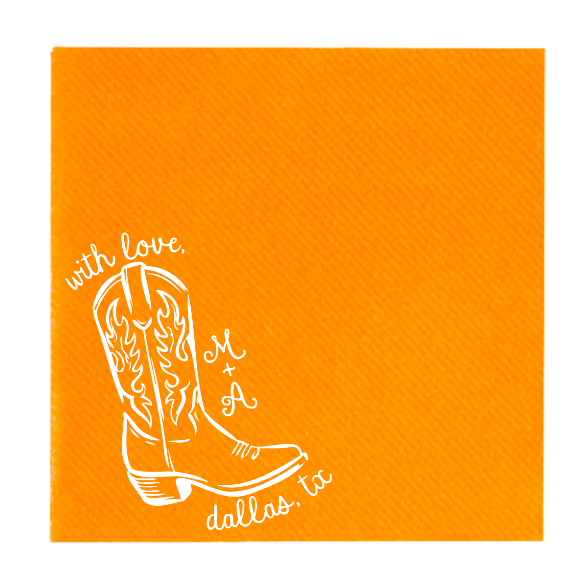 With Love, Boot Cocktail Napkins