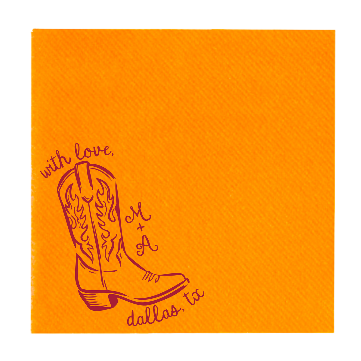 With Love, Boot Cocktail Napkins