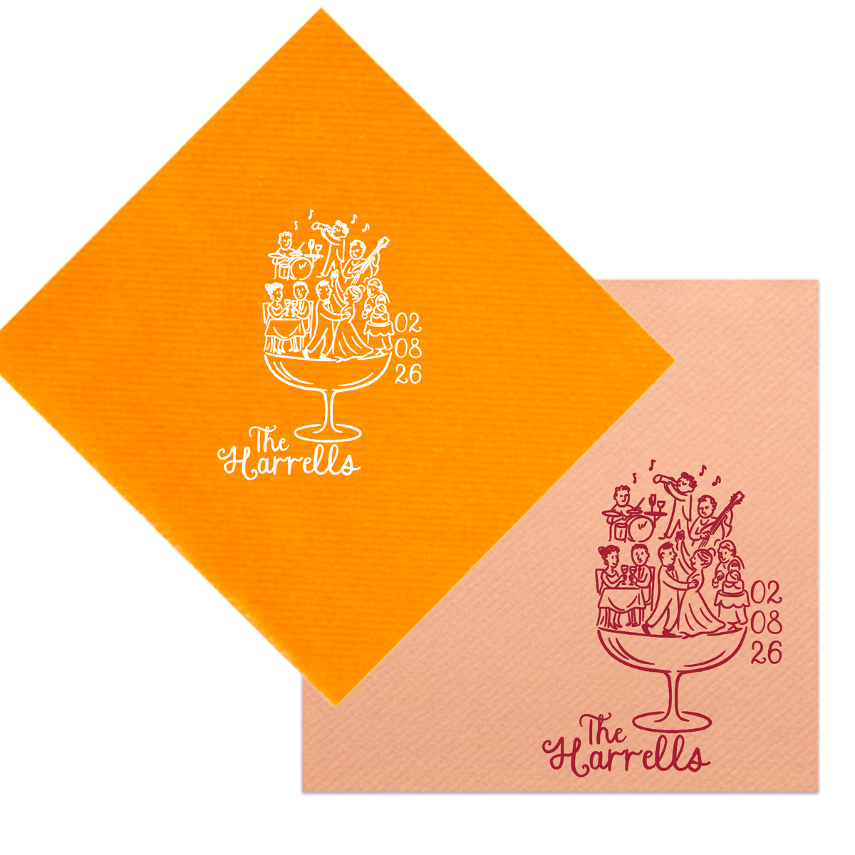 Party-goers Linen-Like Cocktail Napkins