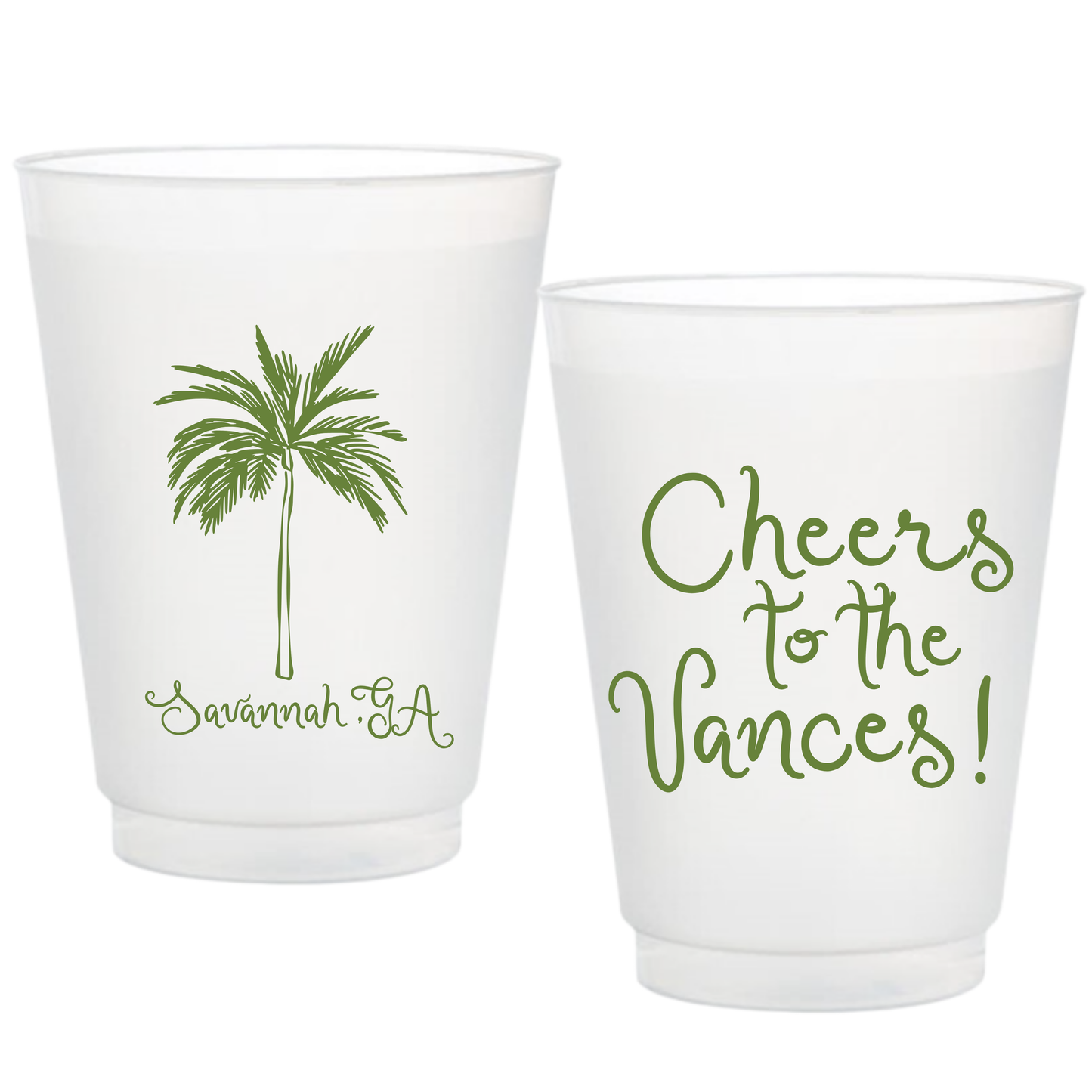 Funky Palm Tree Frosted Cups