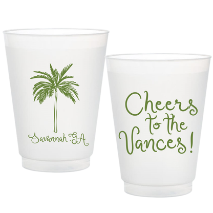 Funky Palm Tree Frosted Cups