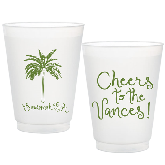 Funky Palm Tree Frosted Cups